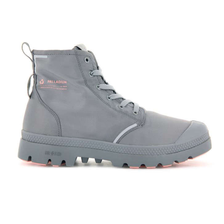 Palladium Pampa Lite+ Recycle WP+ Men\'s Boots Grey | UK G647-DLW